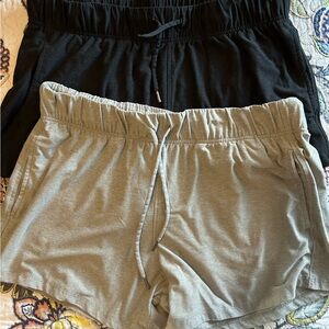 Women's Black and Gray Shorts